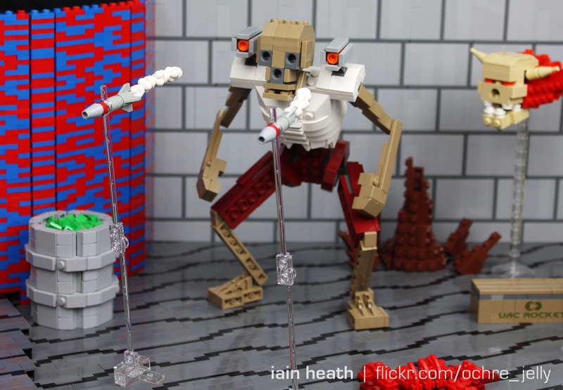 Illustration for article titled Doom looks perfectly pixelated in Lego form